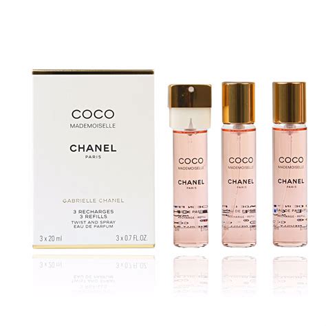 coco chanel mademoiselle twist and spray refills|coco chanel mademoiselle refills.